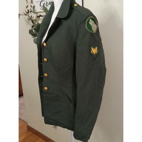WWII US Army 104th Infantry Division Womens Dress Jacket Timberwolf Patch 18L LG - Picture 1 of 14